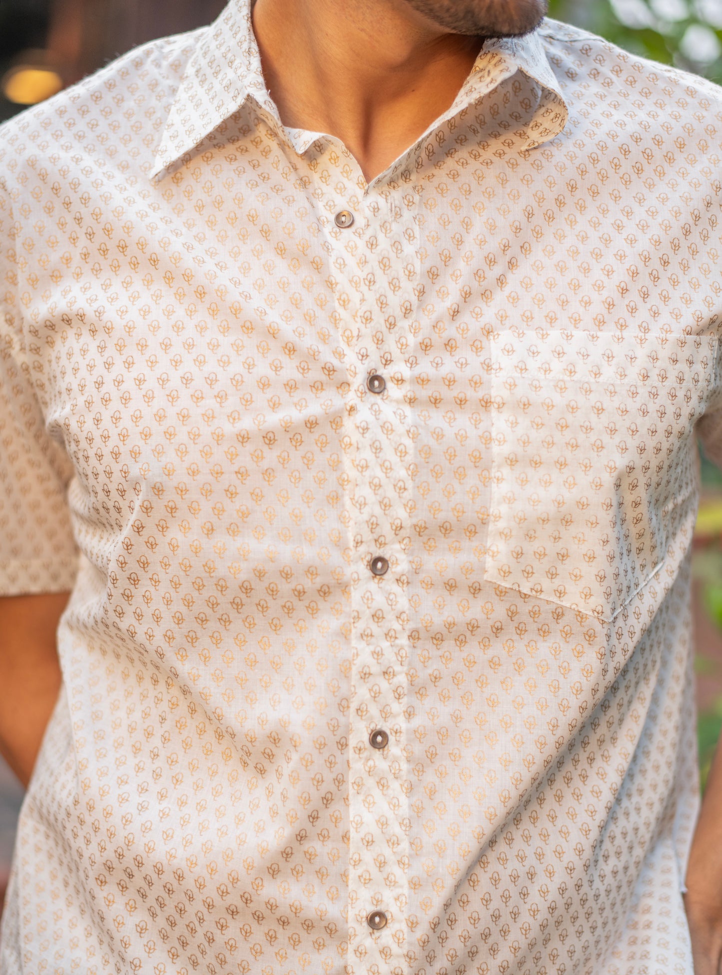 Xavier Mens Shirt Half Sleeves : Alaknanda Gold