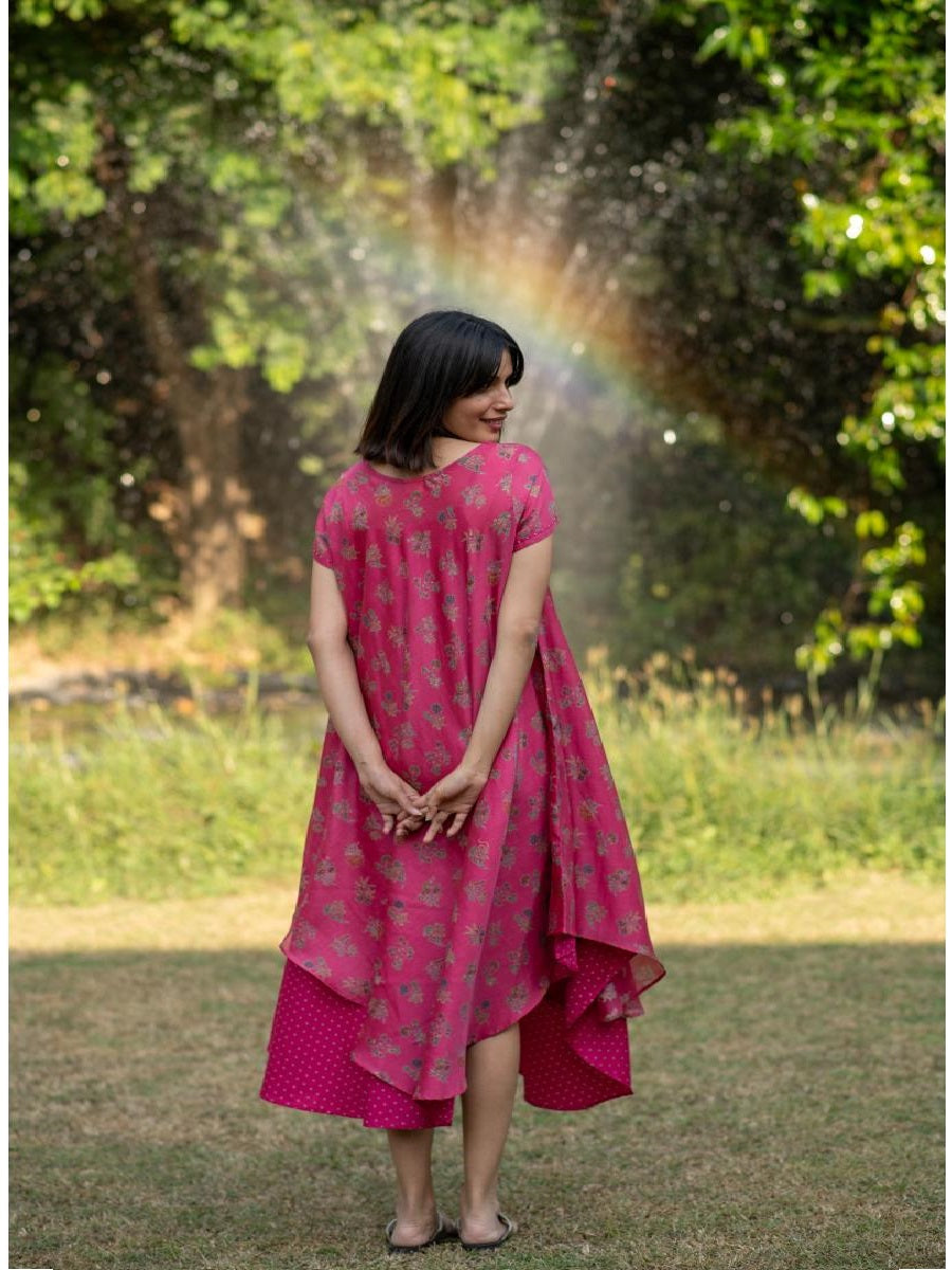 Aphre Dress Chanderi Silk. : Toile Rani