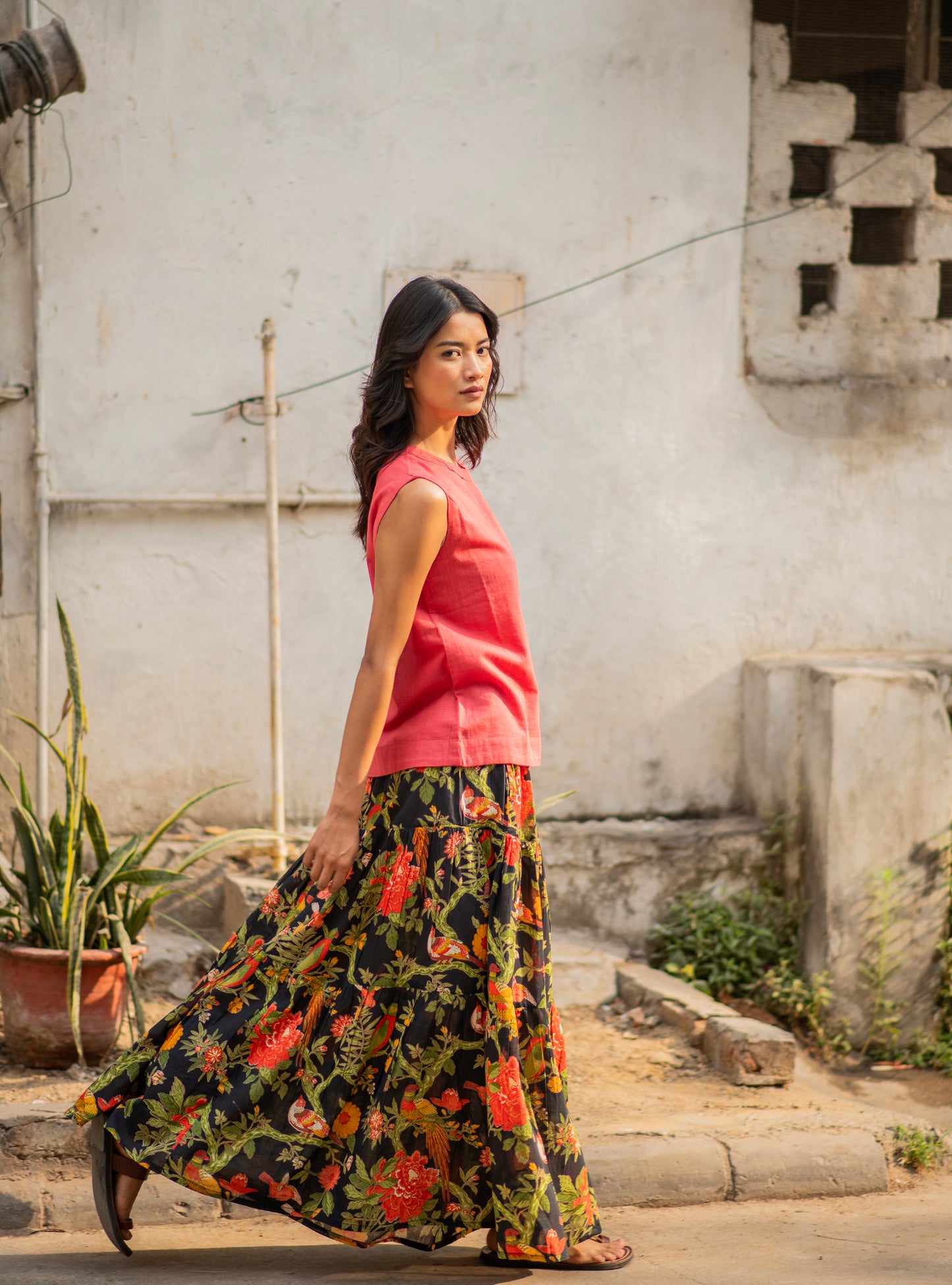 Ayumi Skirt : Bird Black