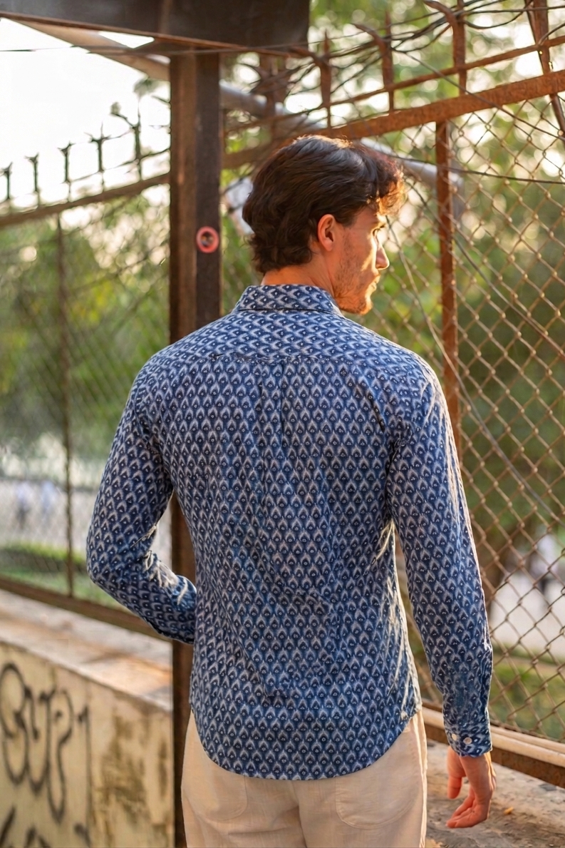 Hangout Shirt FS : Taj Blue Voile
