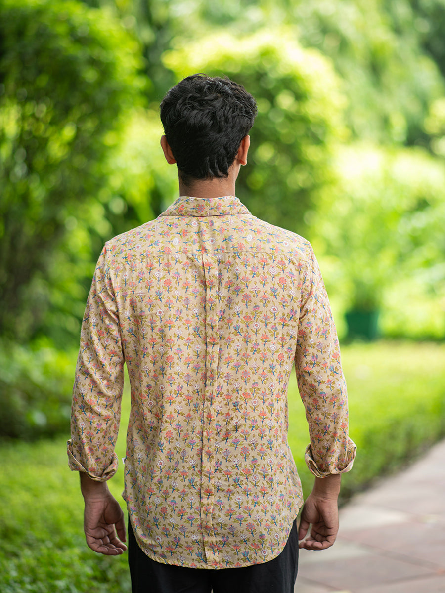 Hangout Mens Shirt Full Sleeves : Eden Beige