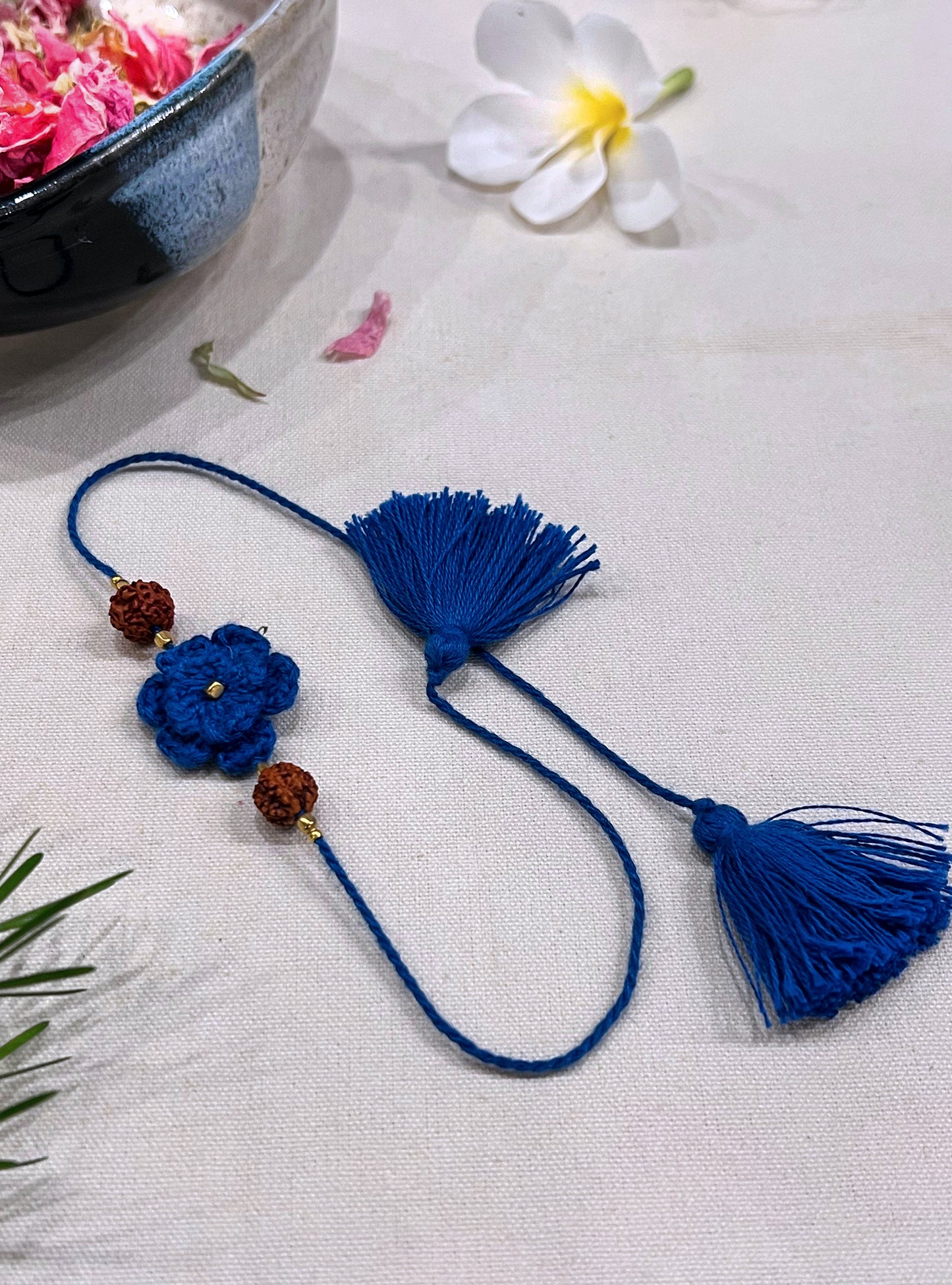 Raki Moti Blue Flower : Rudraksha