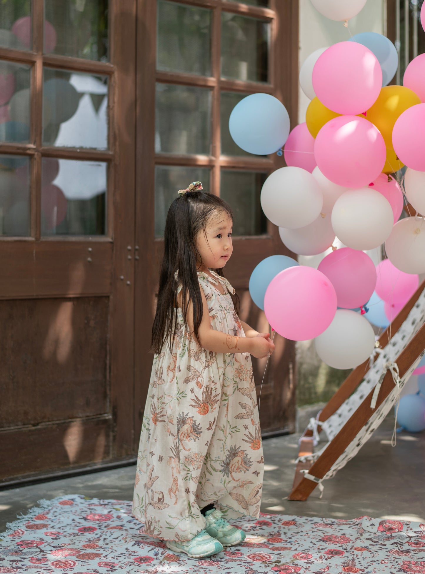 Kids Michiko Dress : Ubud Cream Voile
