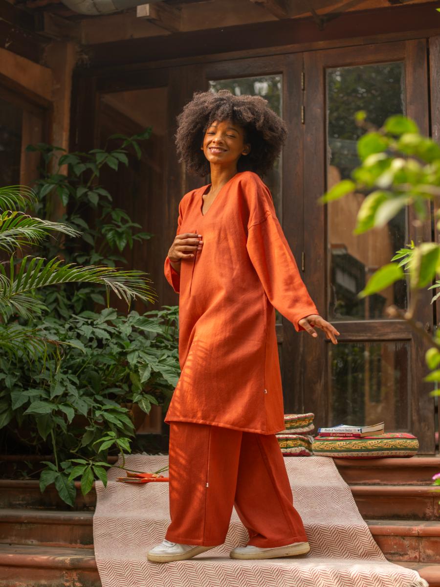 Patch Pocket Pant Wool : Paprika