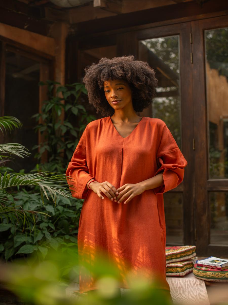 Phiran With Belt Twill Wool : Paprika