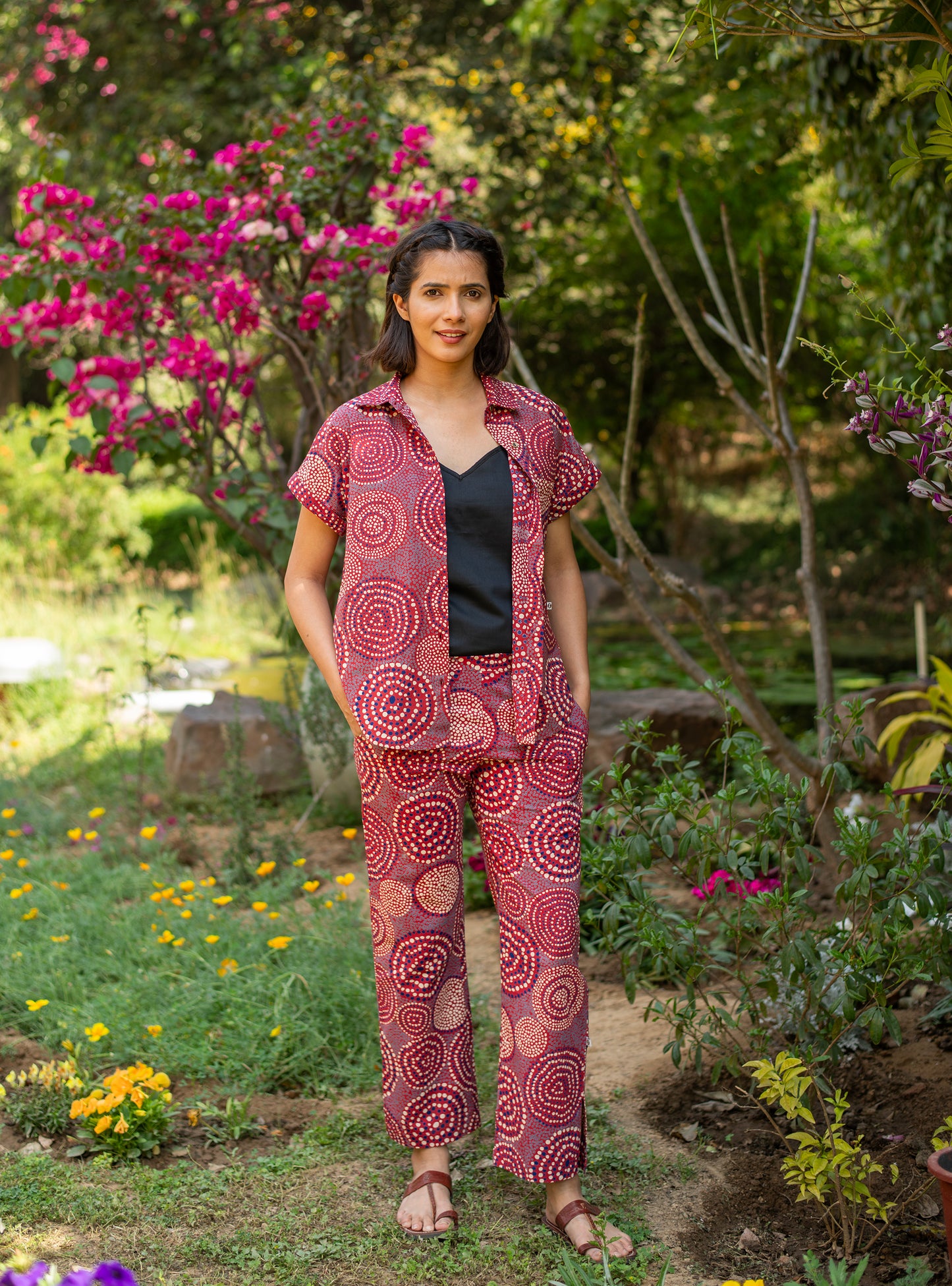 Slim Pant : B Dots Red