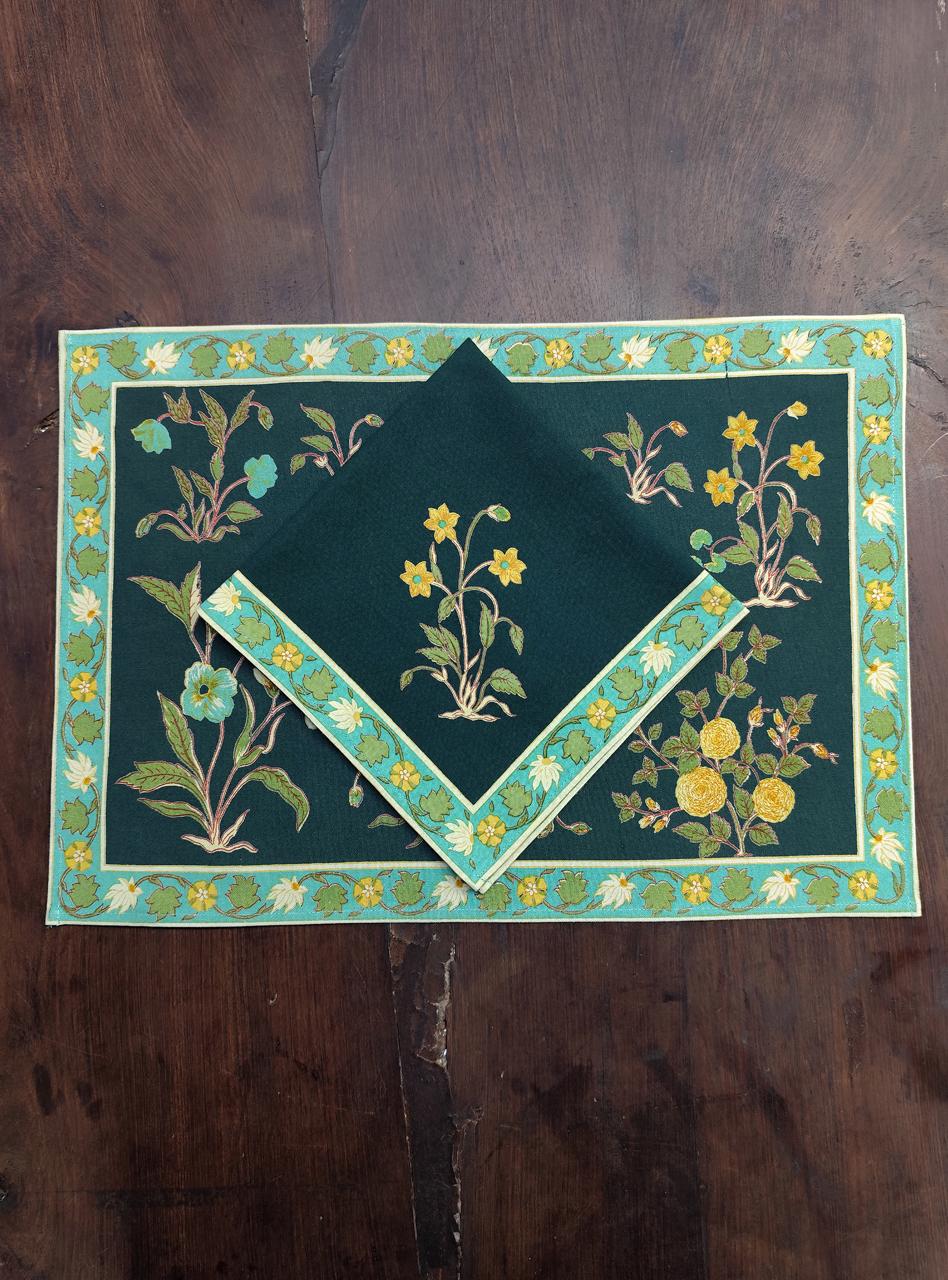 Printed Placemat Set of 6 : Garden Emerald