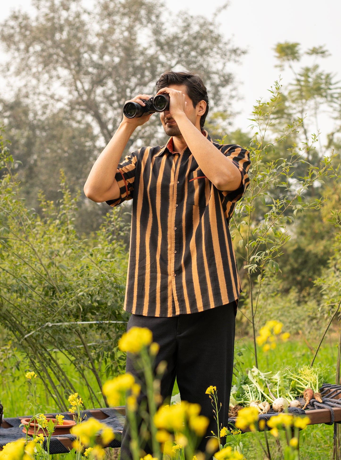 Xavier Tie Dye Slub Half Sleeves Shirt: