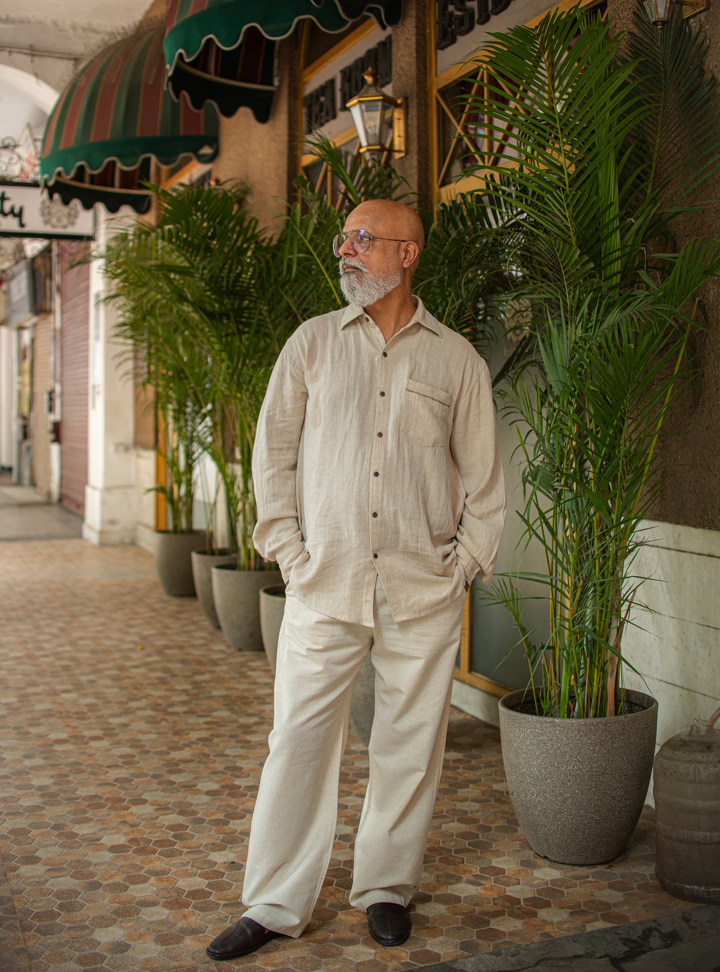 Xavier Shirt FS : Solid Natural Cotton Flax