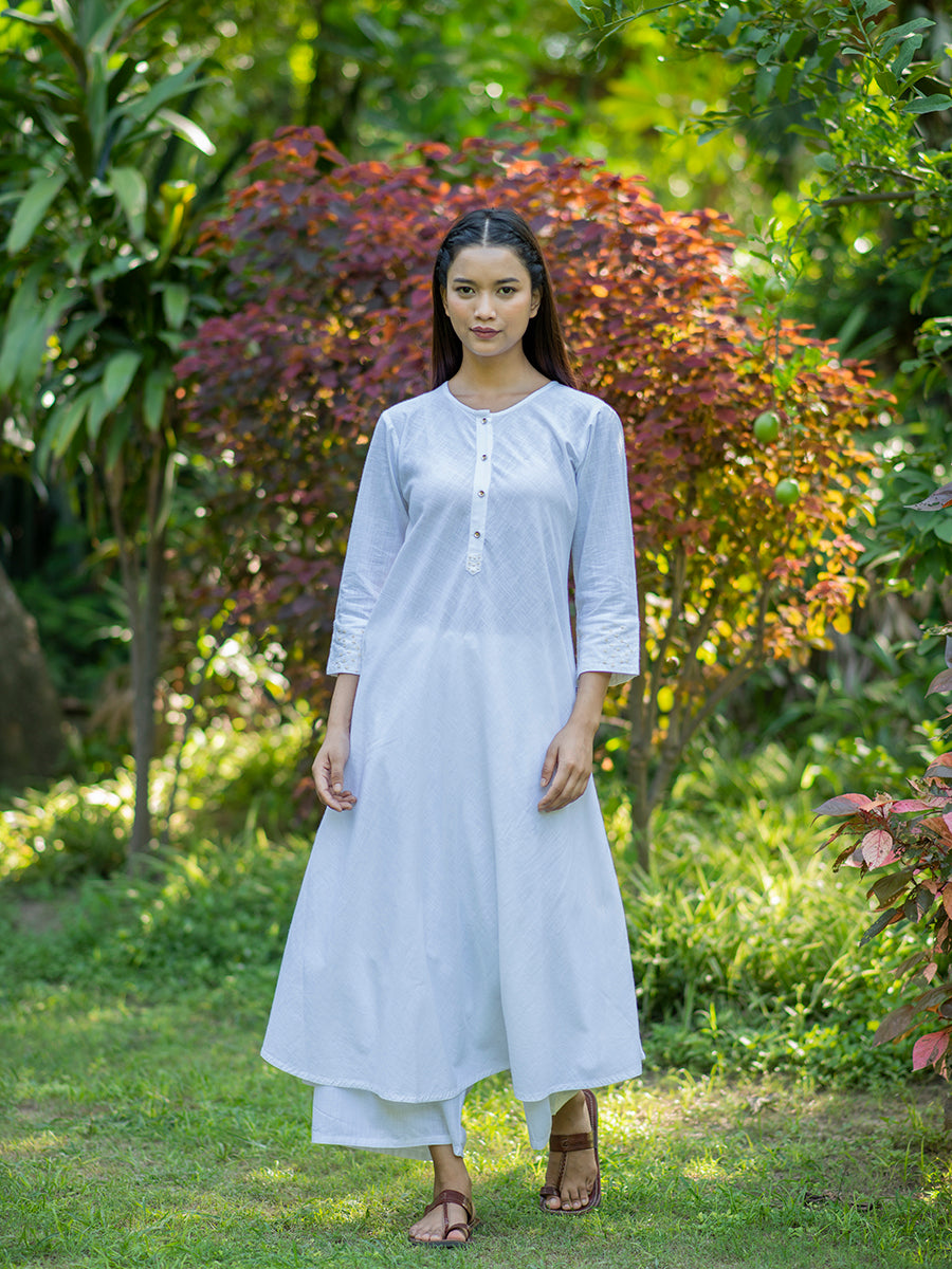 A Line Kurta : Powder Blue