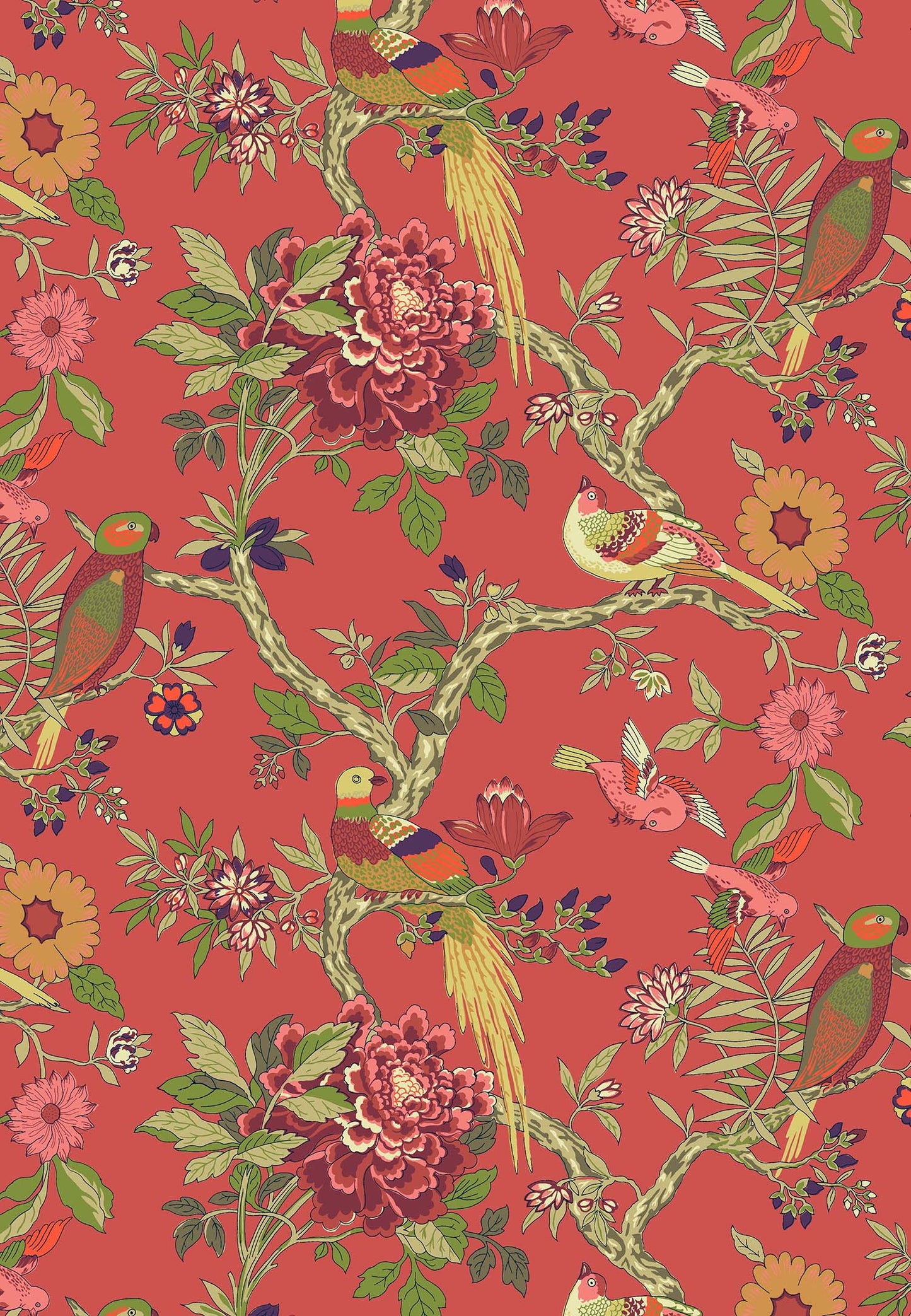 Bed Cover : Bird Coral Sheeting