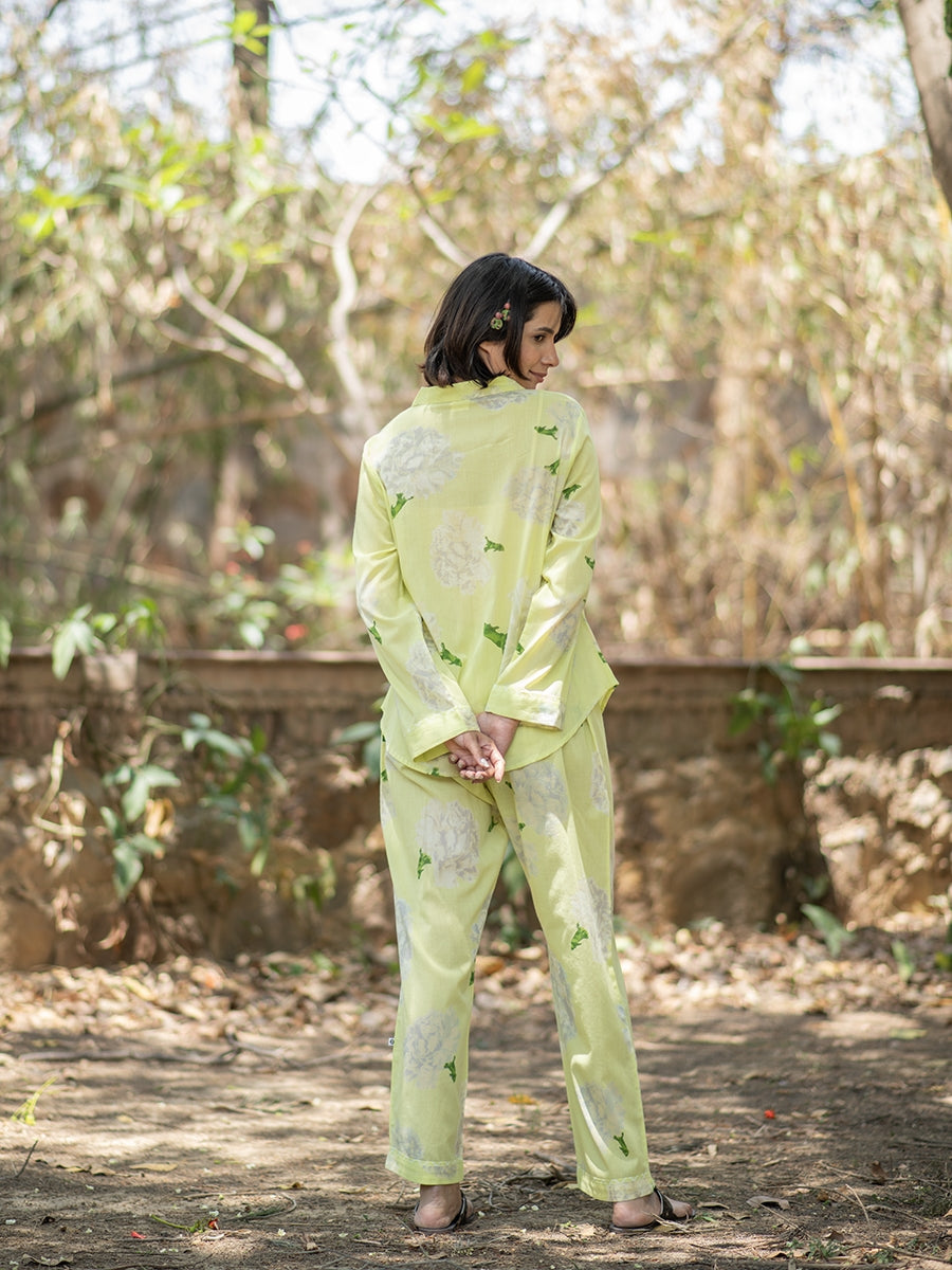Vanessa PJ Set : Carnation Lime