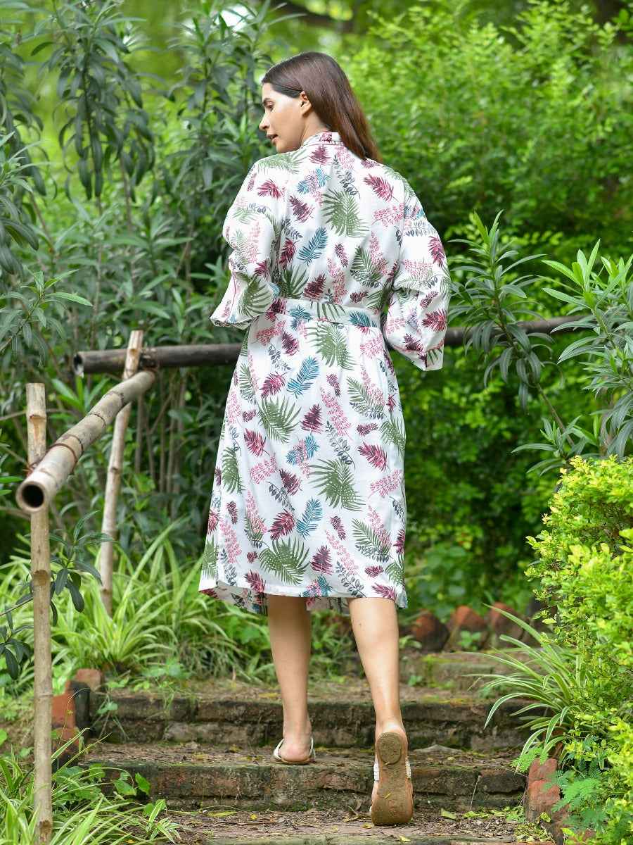 Joy Kimono : Palmera White