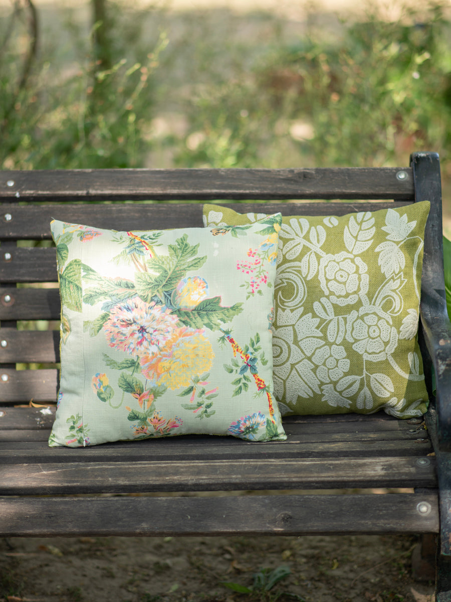 Embraided Red Cushion Cover : Garden Mono