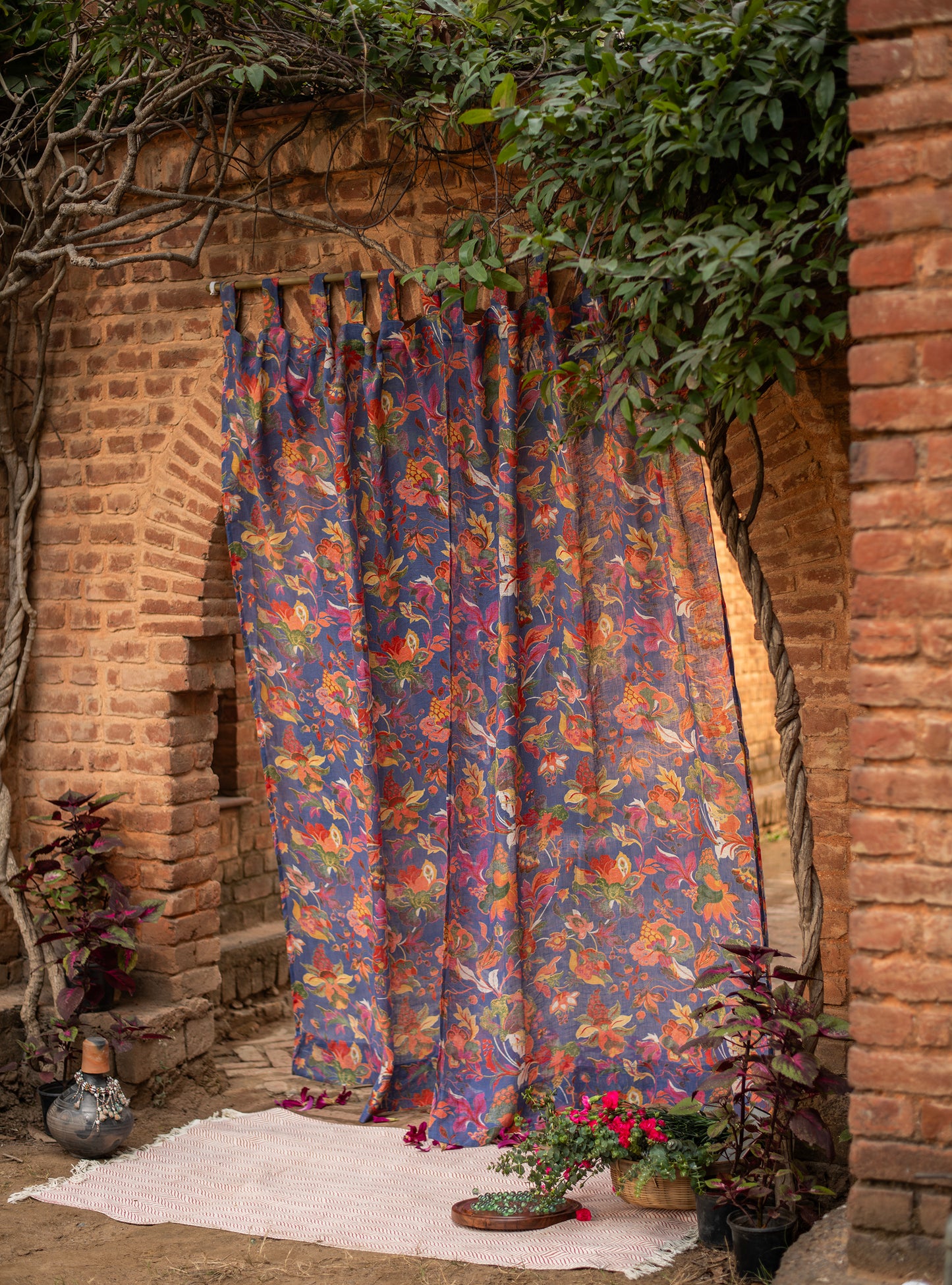 Printed Linen Curtain : Sherwood Mingei