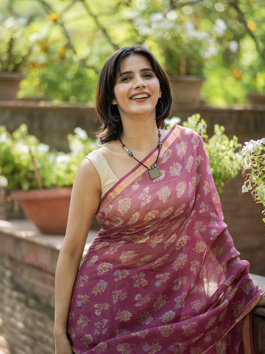 Kota Saree : Toile Plum