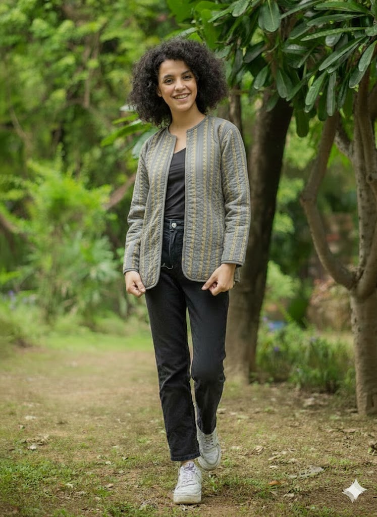 Fitted Jacket Reversible : Florentine Orange Voile