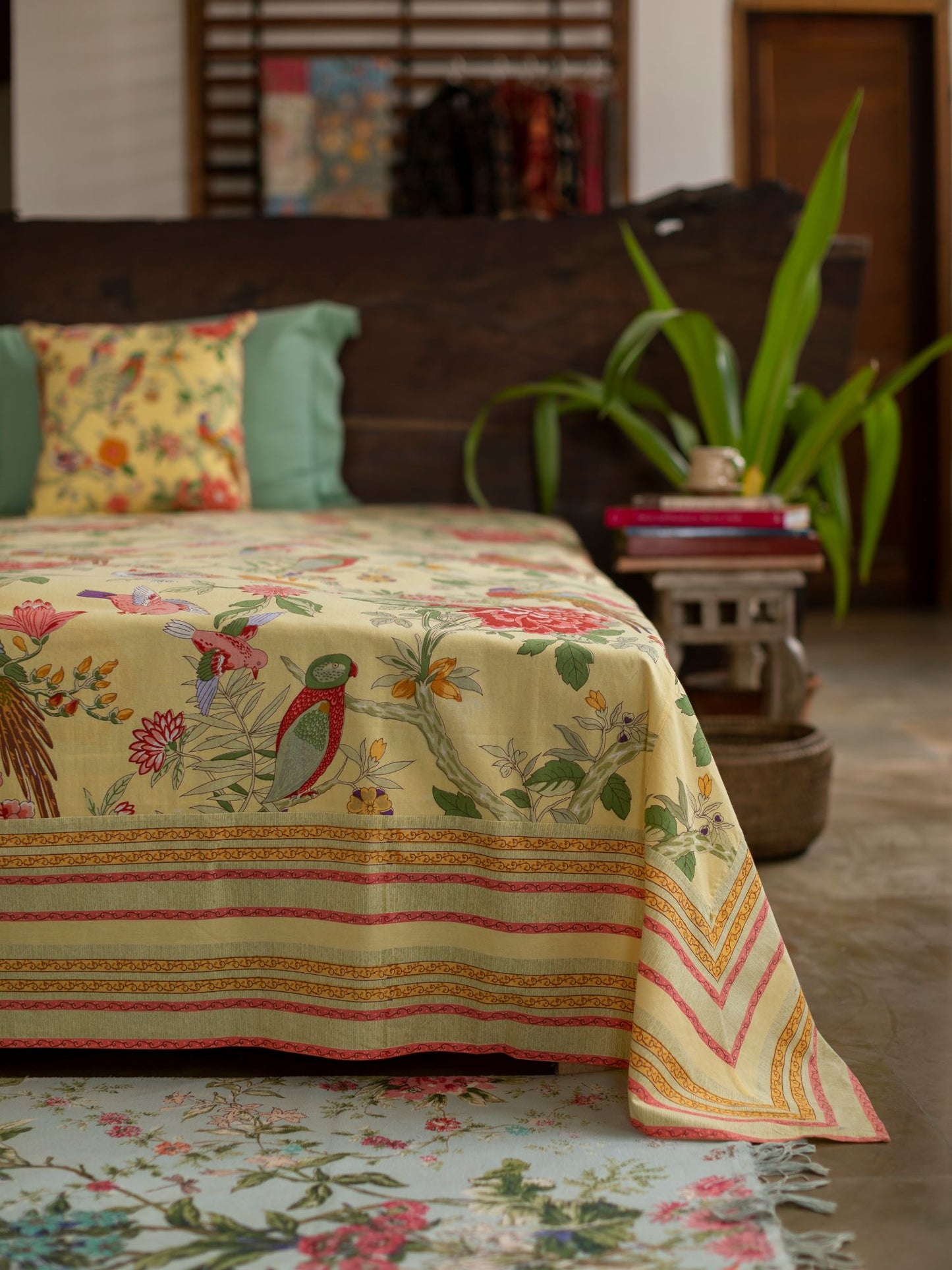 Bed Cover : Bird Yellow