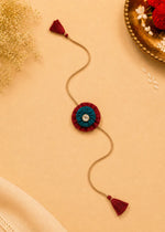 Handmade Fabric Flower Rakhi