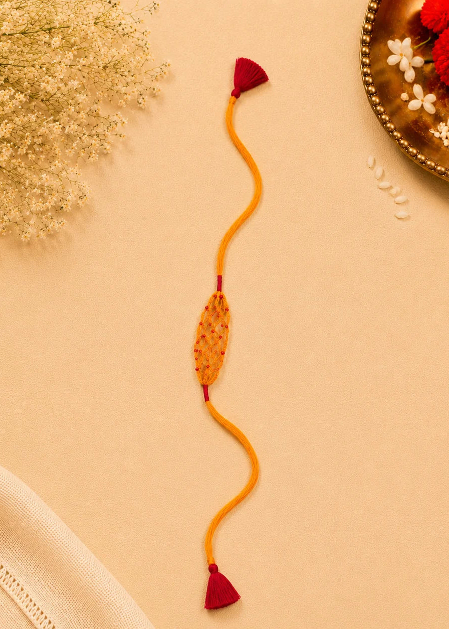 Handmade Rakhi Yellow