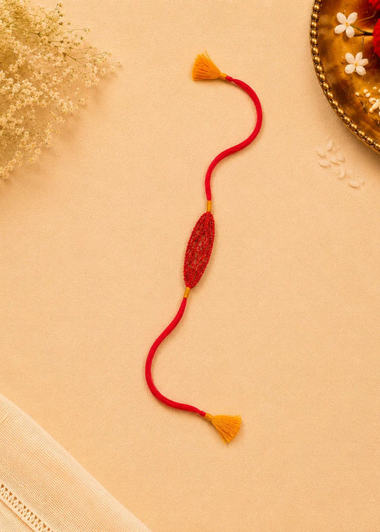 Handmade Rakhi Orange