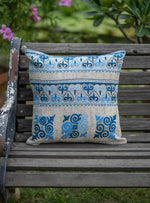 Aari Emb Cushion Cover : Samundar Mysore Silk