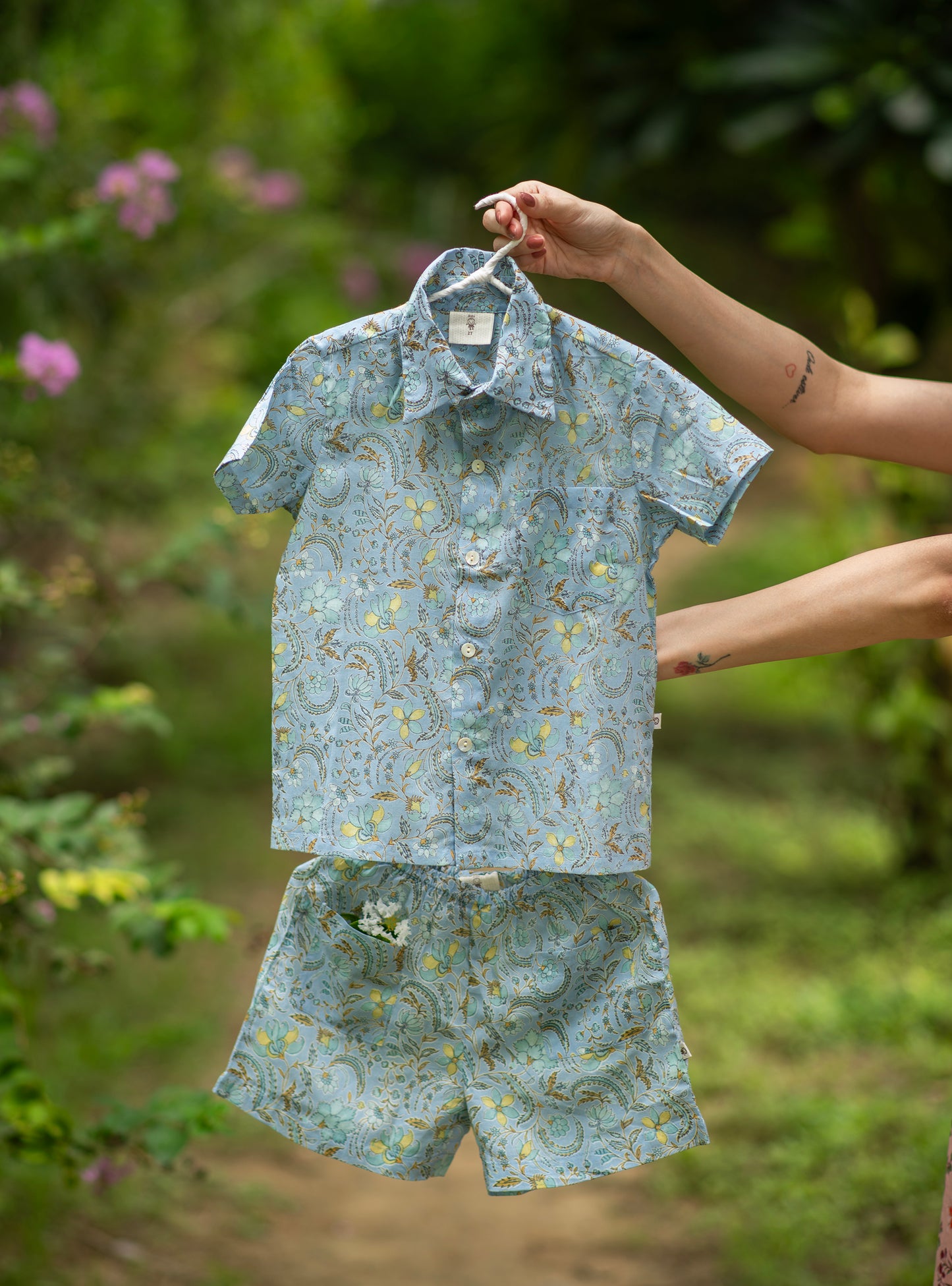 Kids Angad Shirt Half Sleeves : Pulicat Sea Voile
