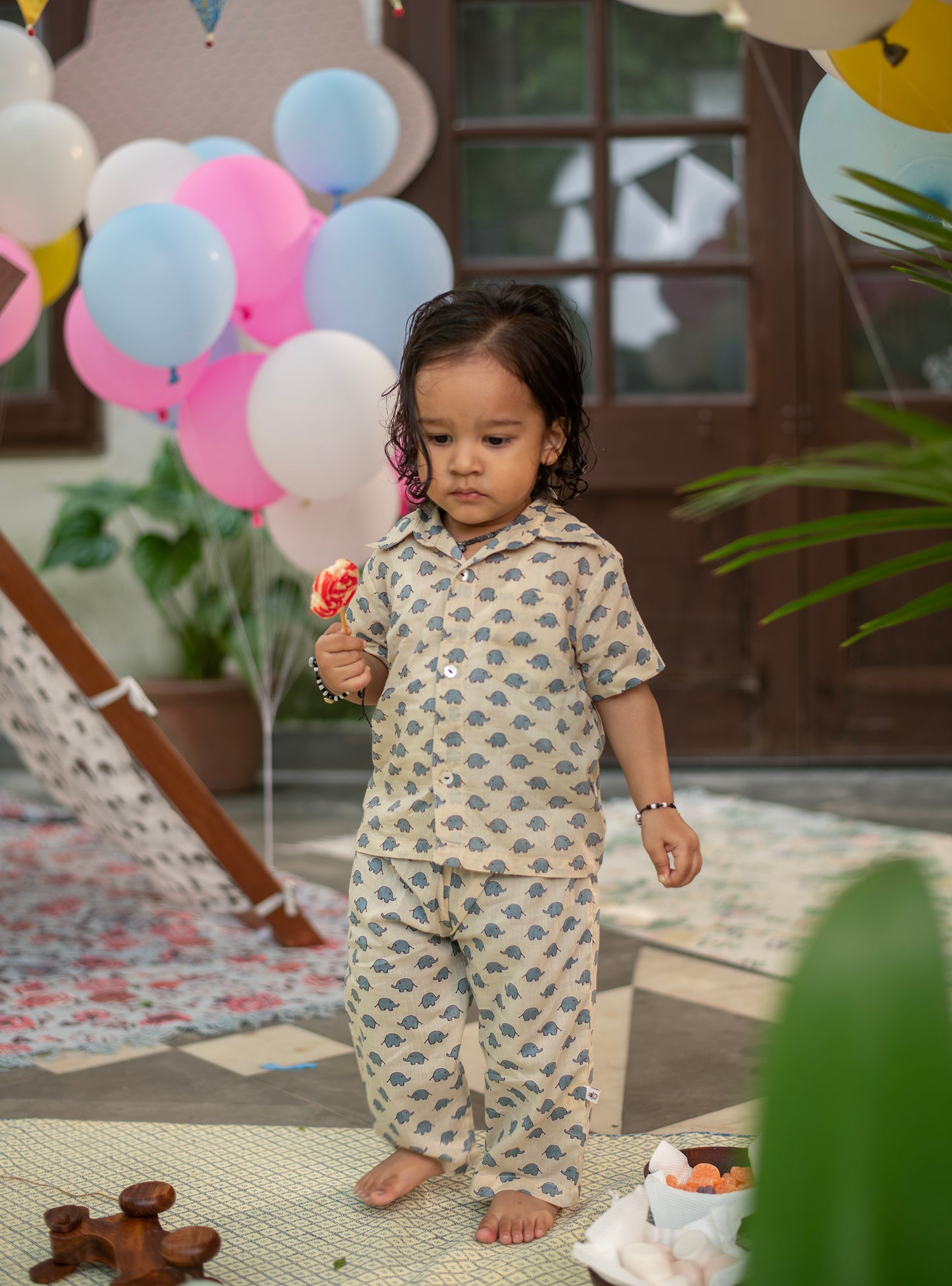 Angad Pj Set : Appu Beige Voile