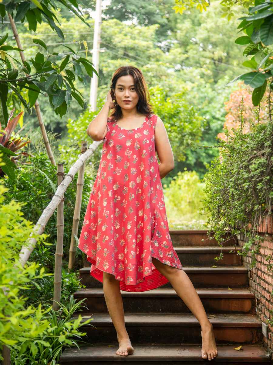 Ann Dress : Toile Red