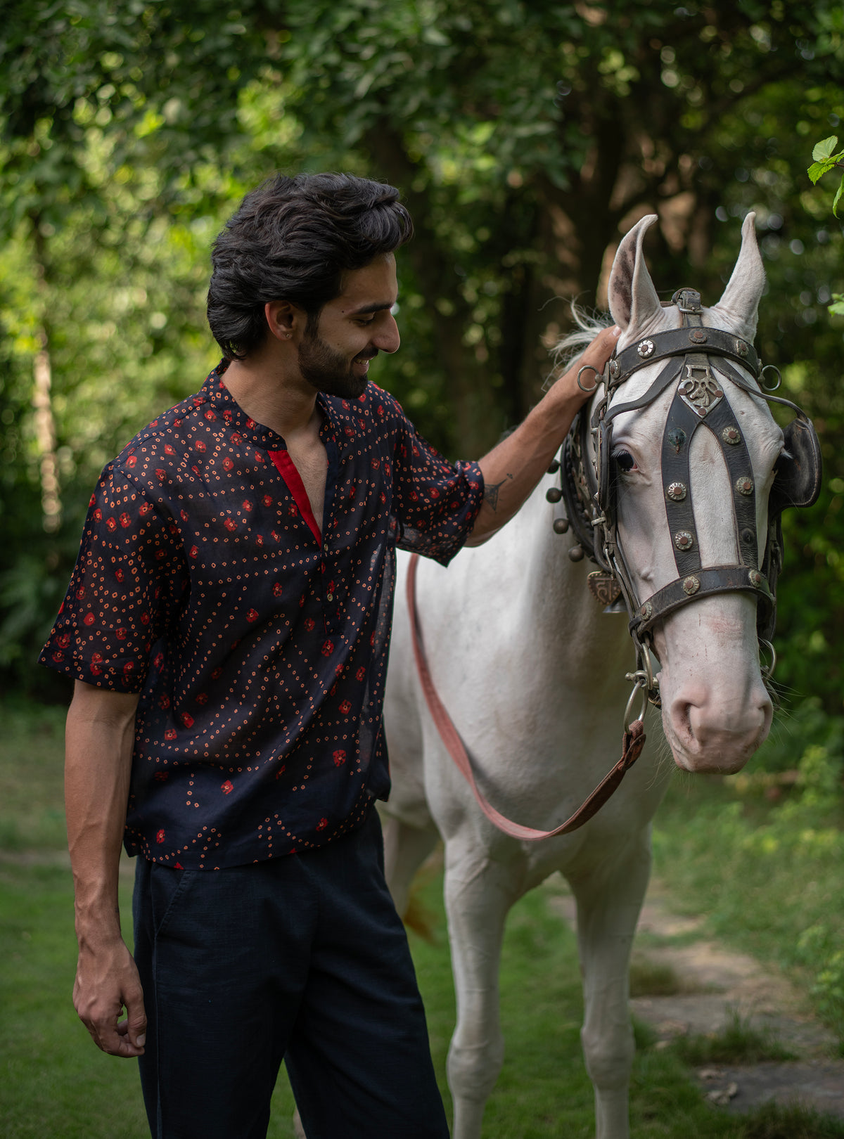 Anthony Shirt Half Sleeves : Bandhani Voile