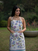 Printed Apron Bougainvillea Aster Canvas