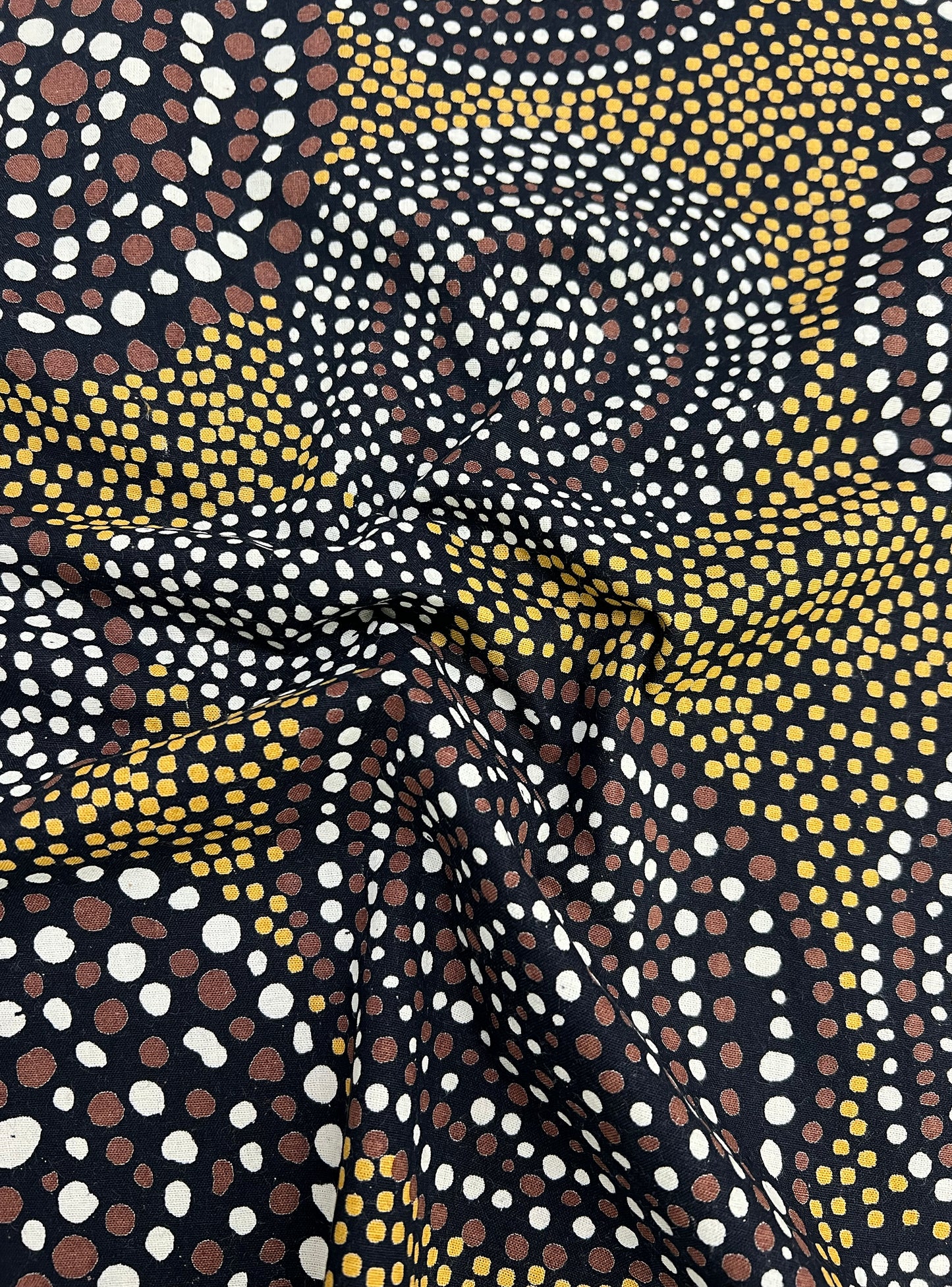 Cotton Sheeting  Fabric  : Bernie Dots Black