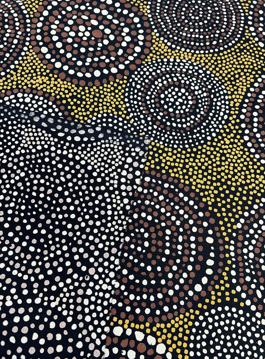Cotton Sheeting  Fabric  : Bernie Dots Black