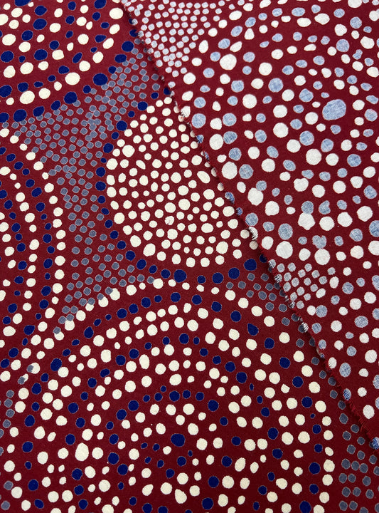 Cotton Sheeting  Fabric  : Bernie Dots Madder Red