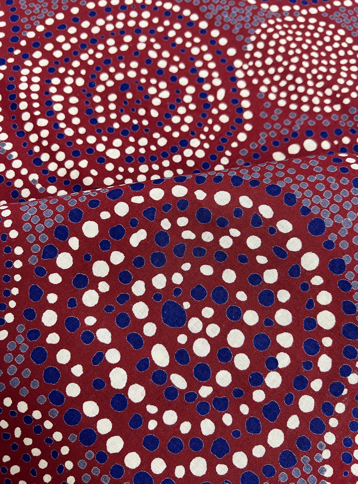 Cotton Sheeting  Fabric  : Bernie Dots Madder Red