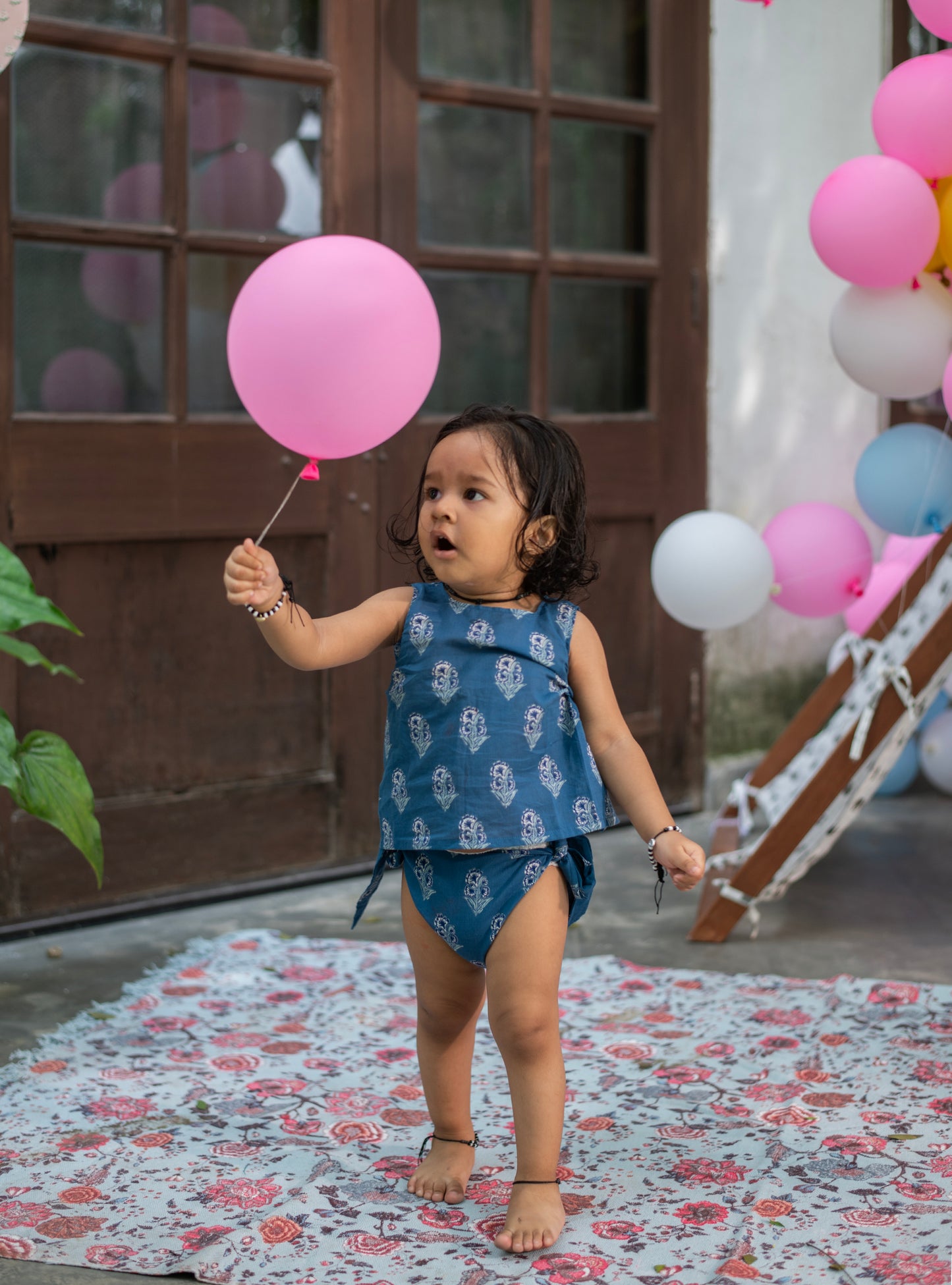 Baby Vest Set : Agni Sapphire  Voile