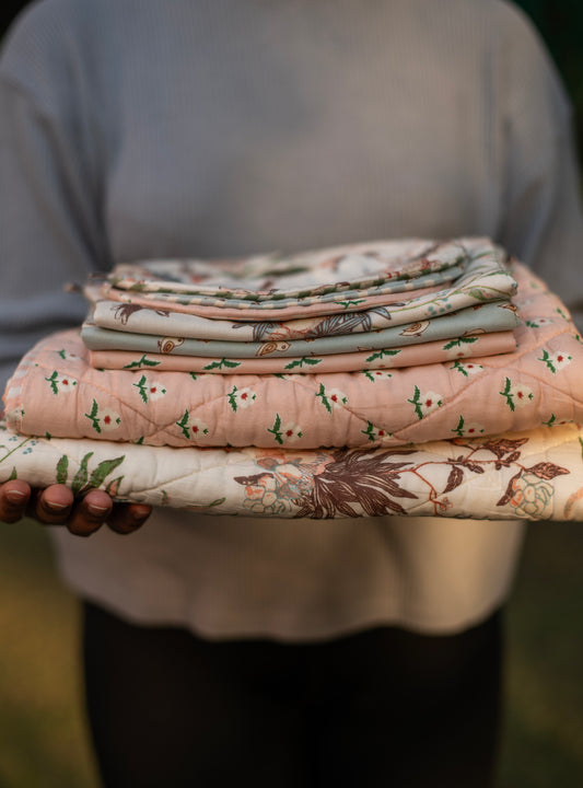 Baby Changing Mat : Ubud White Voile