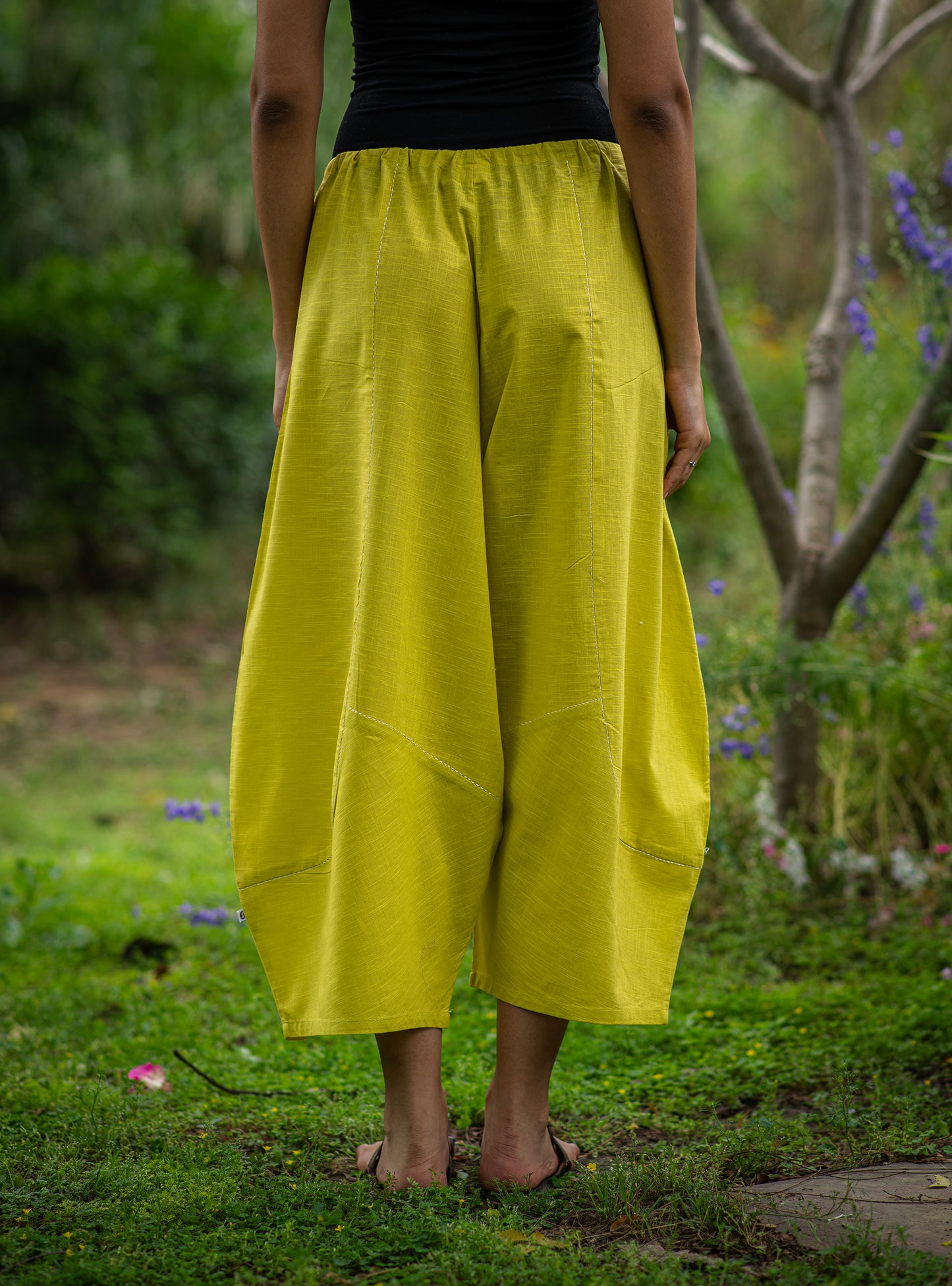 Balloon Pant Solid : Mango Mint Slub
