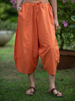 Balloon Pant : Solid Orange Slub