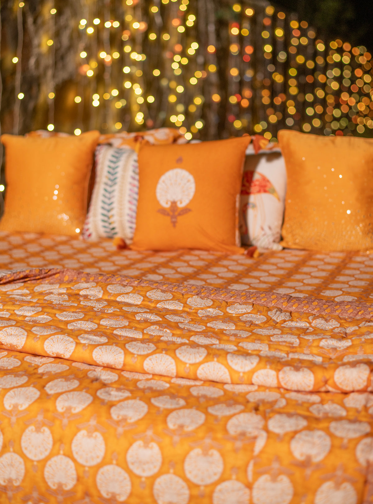 Printed Quilt Rev : Shahi Mustard Voile