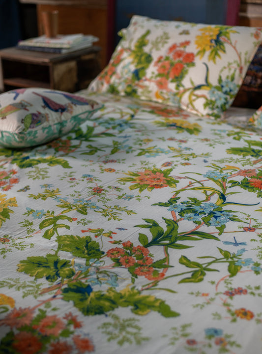 Printed Flat Sheet With Pillow : Corsica Country Voile