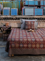 Kalamkari Bed Cover : Jabeli Red Sheeting