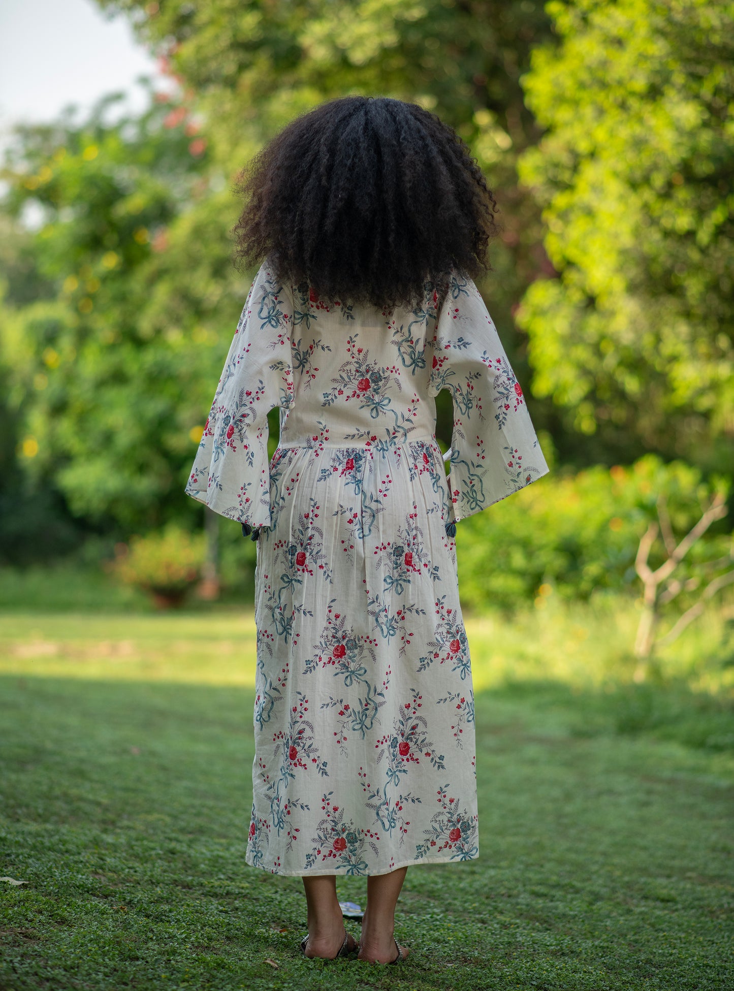 Biak Dress : Bouquet Floral Bow Voile