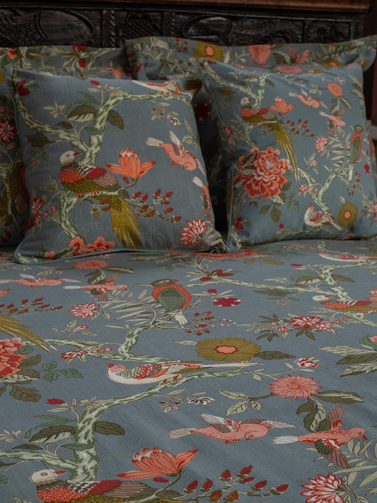 Printed Bed Cover : Bird Manosque Sheeting