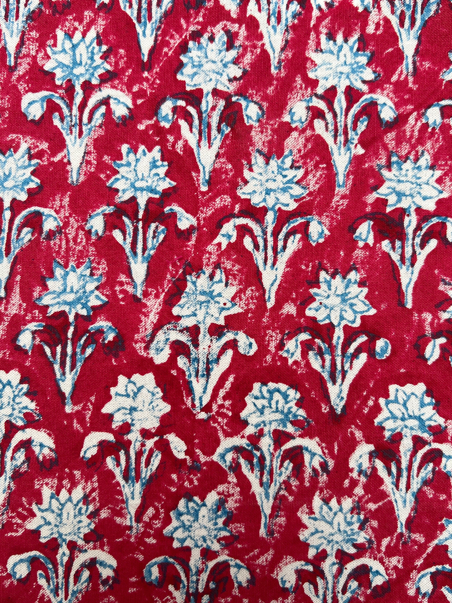 Block Printed Napkin Single : Sariska Ruby
