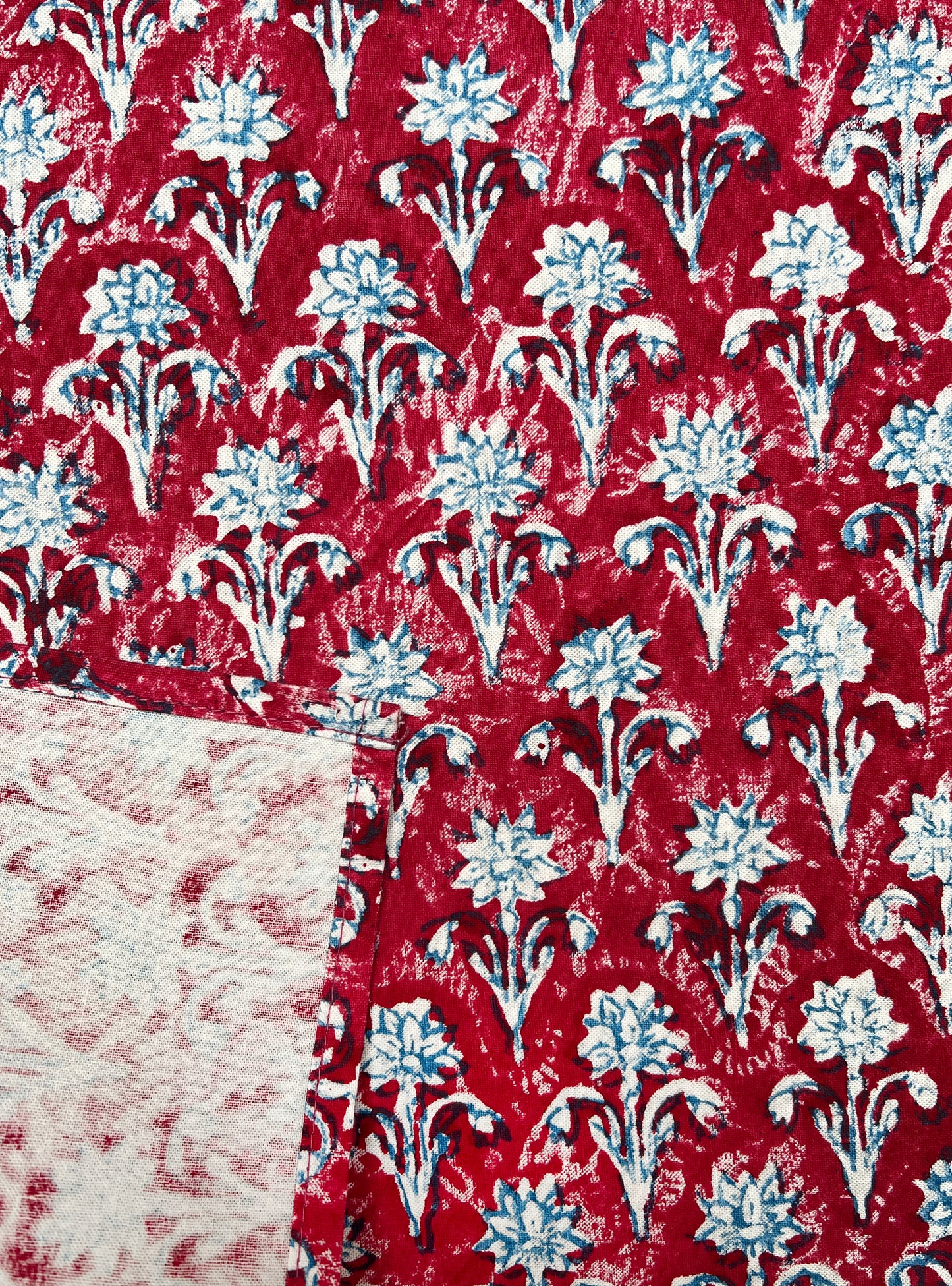 Block Printed Napkin Single : Sariska Ruby