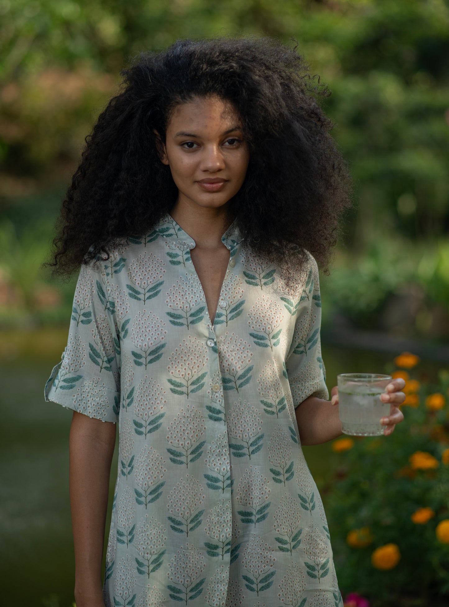 Boho Shirt Dress : Ali Boota Teal Voile