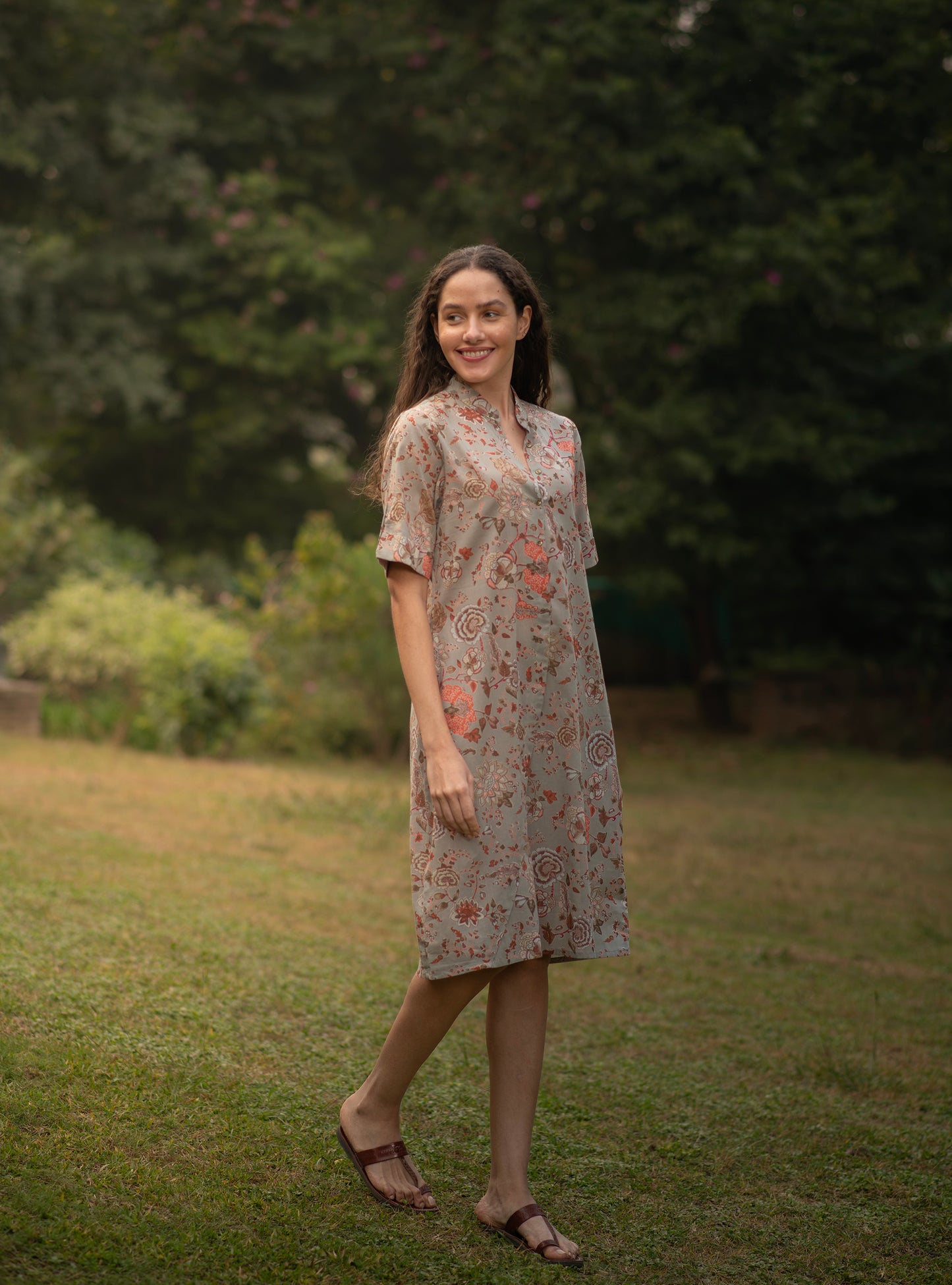 Boho Shirt Dress : Malabar Carrom Voile