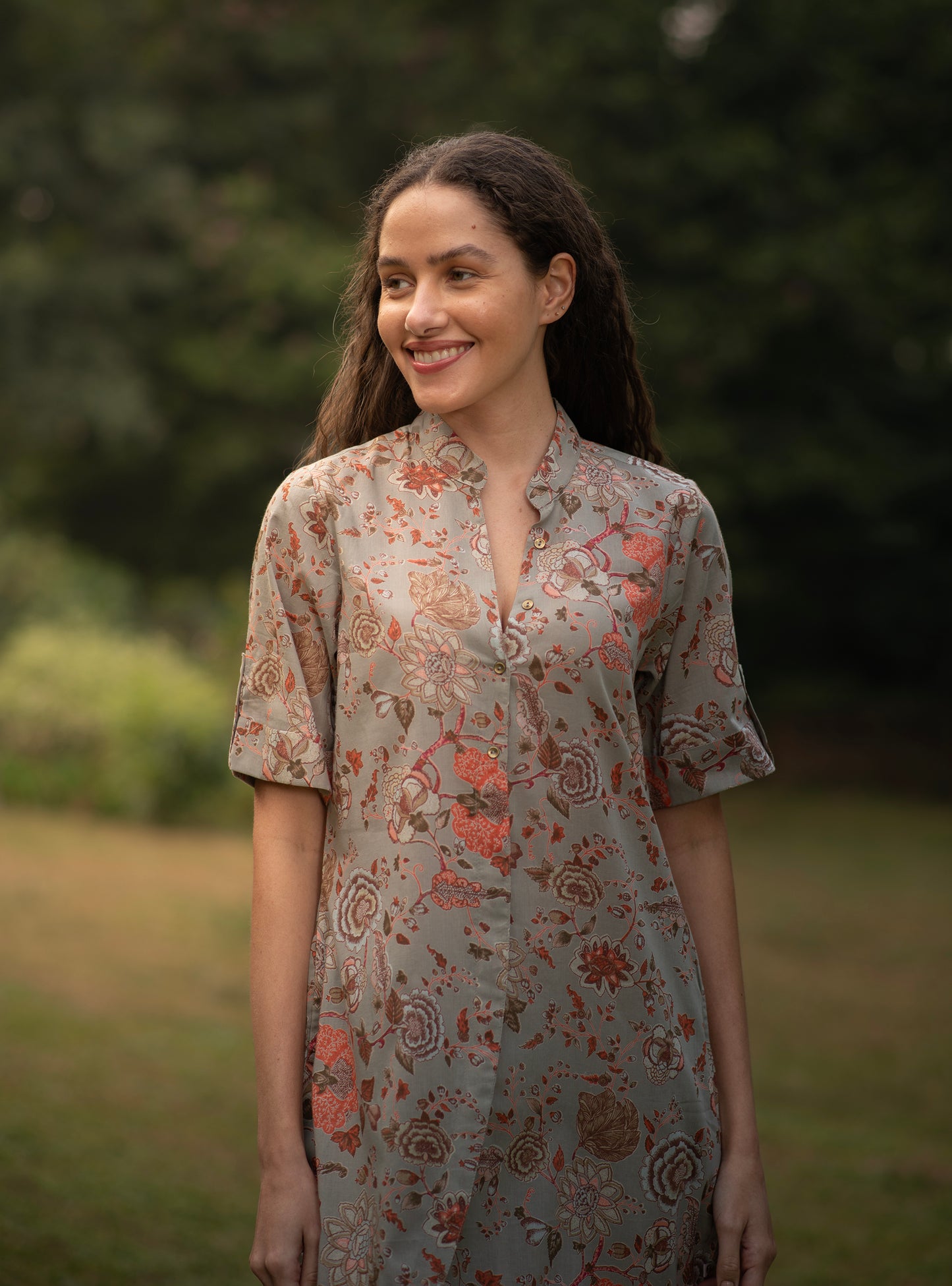 Boho Shirt Dress : Malabar Carrom Voile