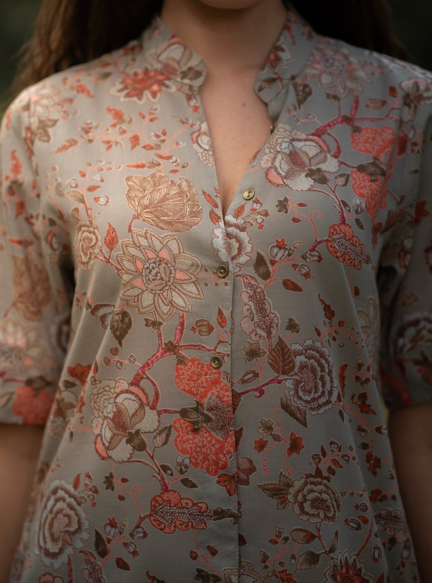 Boho Shirt Dress : Malabar Carrom Voile